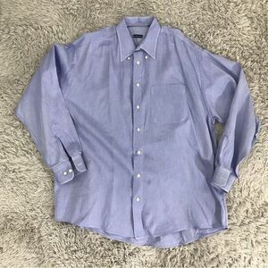 Gitman‎ Bros Blue PinStripe Button Up Shirt Oxford XL